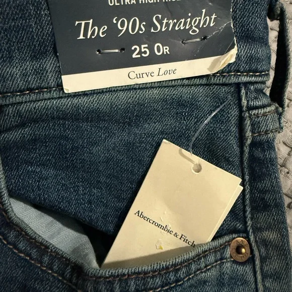 Abercrombie & Fitch Straight Leg High Rise  Women's Jeans size 25 O - Picture 3 of 5